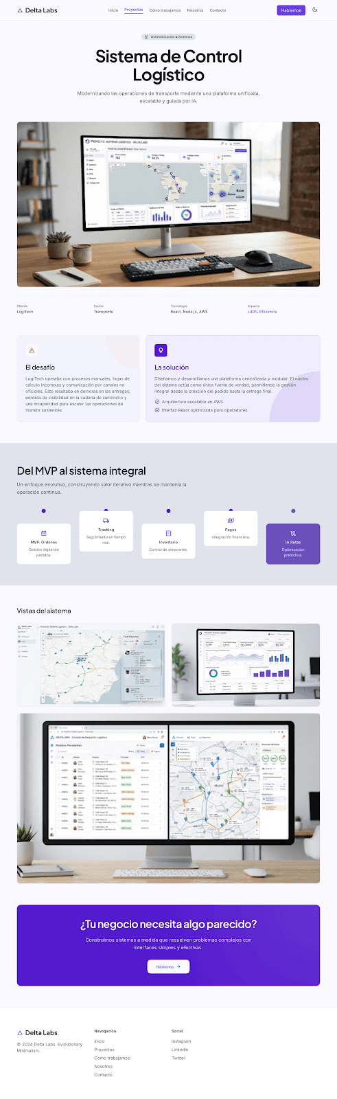 Vista conceptual de una plataforma operativa